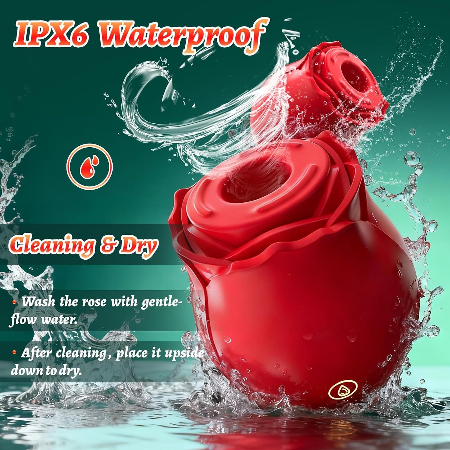 Silicone 2 in 1 Rose Adult Toy for Women 10 Vibration & Suction Clitioral Sucker