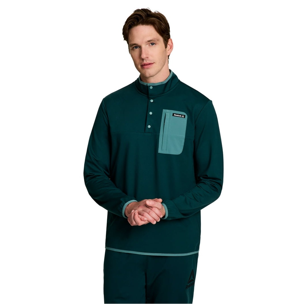 Reebok Men's Quarter Snap Pullover Sweatshirt Size M Medium