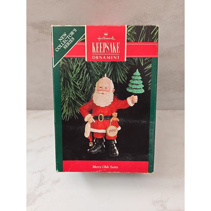 1990 Hallmark Keepsake Ornament Merry Olde Santa #1 1st in Collector's Series