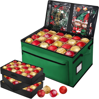 Premium Christmas Ornament Storage Container