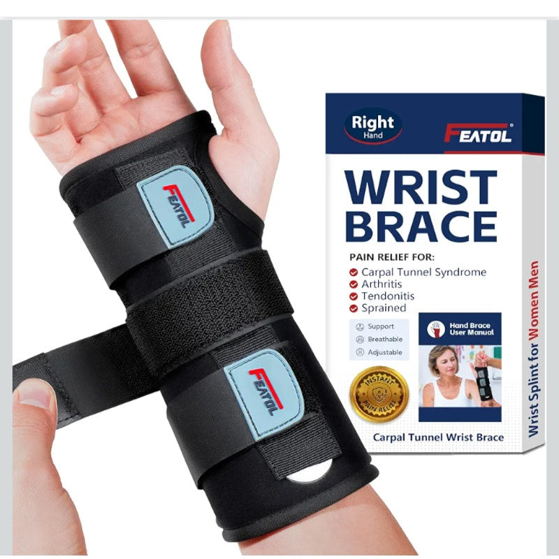 Carpal Tunnel Wrist Brace Night Support, Adjustable Right Hand Brace