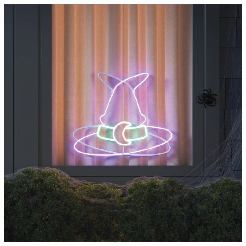 Hyde & EEK! LED Neon Animated Witch Hat Halloween Light Wall decor