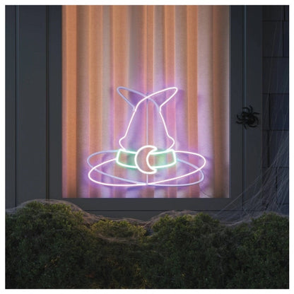 Hyde & EEK! LED Neon Animated Witch Hat Halloween Light Wall decor