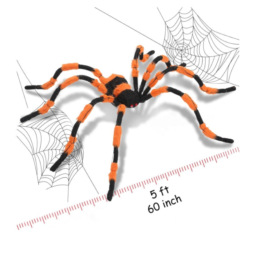 Giant 5 Foot Light up Halloween Spider with Red Eyes 48 LED