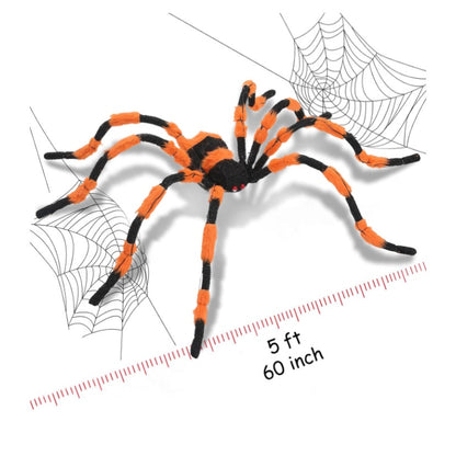 Giant 5 Foot Light up Halloween Spider with Red Eyes 48 LED