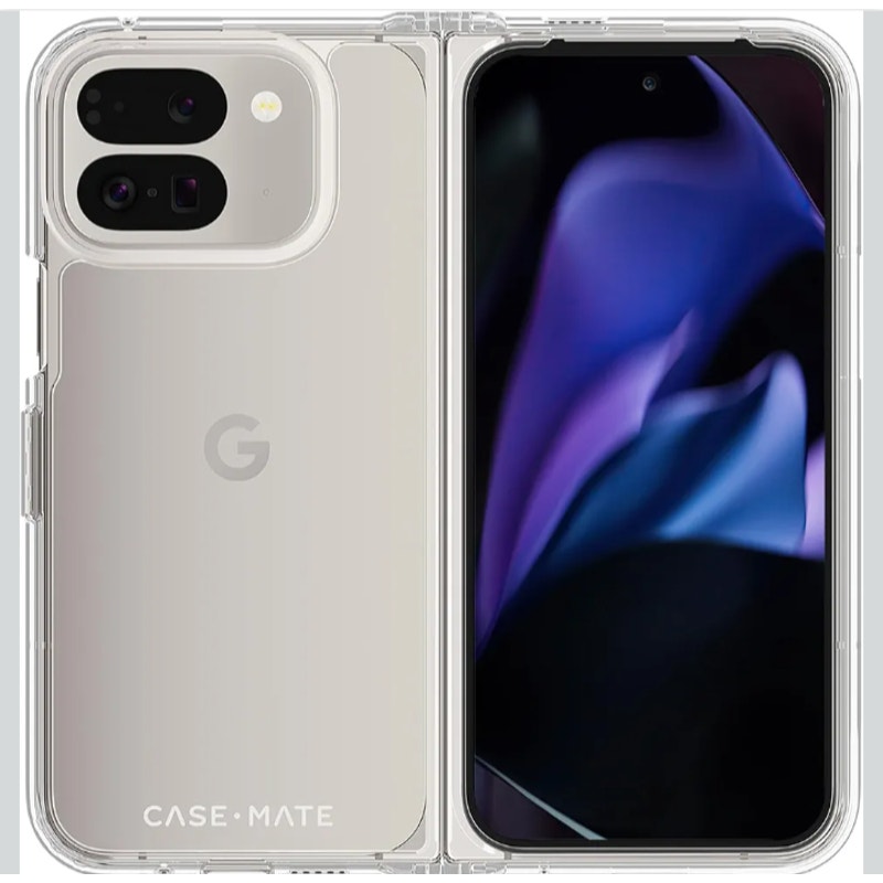 Case-Mate Tough Google Pixel 9 Pro Fold Case - Rugged Phone Case - Clear