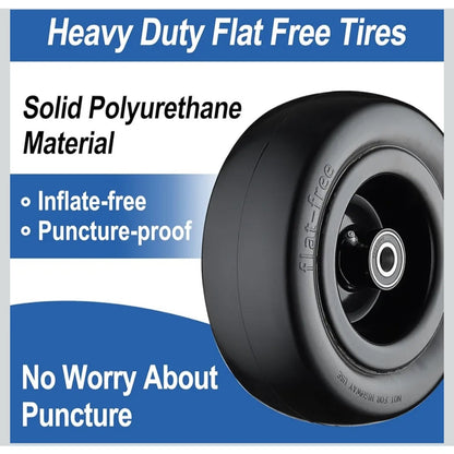 11x4.00-5 Lawn Mower Tires Flat Free Zero Turn Set of TWO
