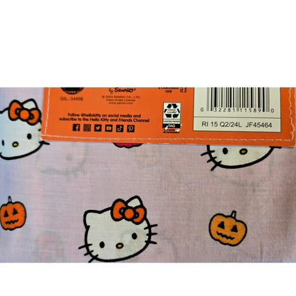 New Sanrio Hello Kitty Halloween Standard 2-Pack Pillowcase Orange Pink Pumpkin