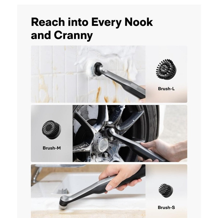 Cordless Spin Scrubber for Grout, Corners and Other Tight Crevices. Rechargeable