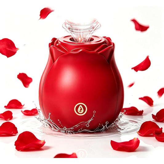 Silicone 2 in 1 Rose Adult Toy for Women 10 Vibration & Suction Clitioral Sucker