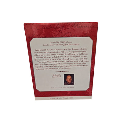 Hallmark Keepsake Ornament - Pony Express Rider The Old West 1998