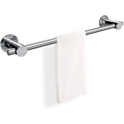 24" Suction Cup Towel Bar Removeable Towel Rack Premium Chrome