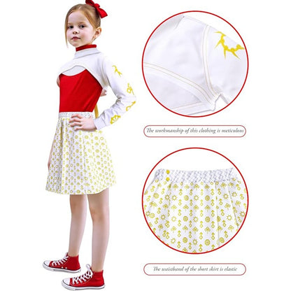 Kids Girls Size 120 (5-6 years) Halloween Costume Set Skirt Shirt Jacket Bow Zombie Anime