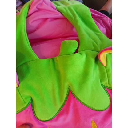 Squishmallows Adult Neon Strawberry Bat Halloween Costume Bodysuit OSFM