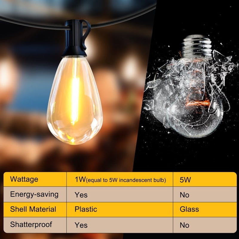 100ft Outdoor String Lights