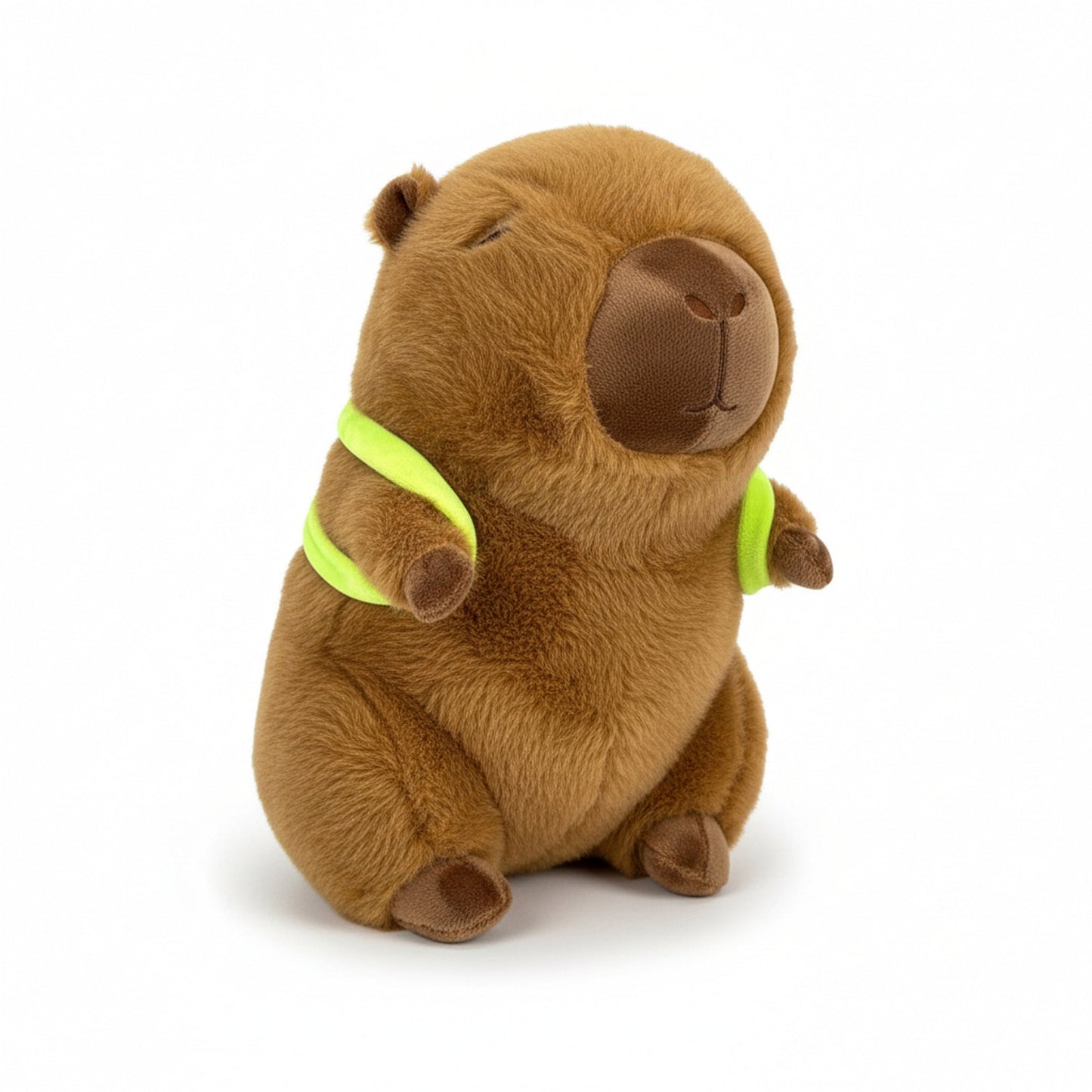 Cuddly Capybara Stuffed Animal with Playful Turtle Backpack