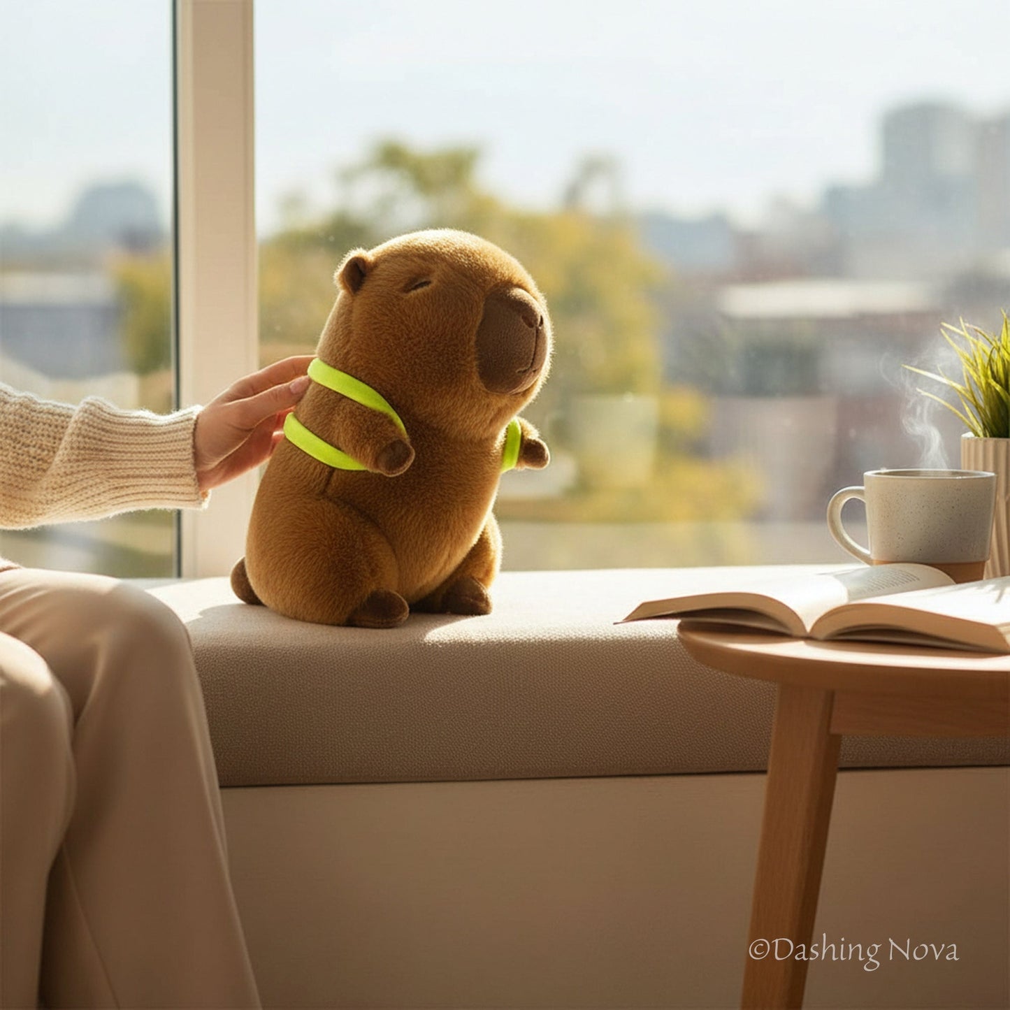 Cuddly Capybara Stuffed Animal with Playful Turtle Backpack