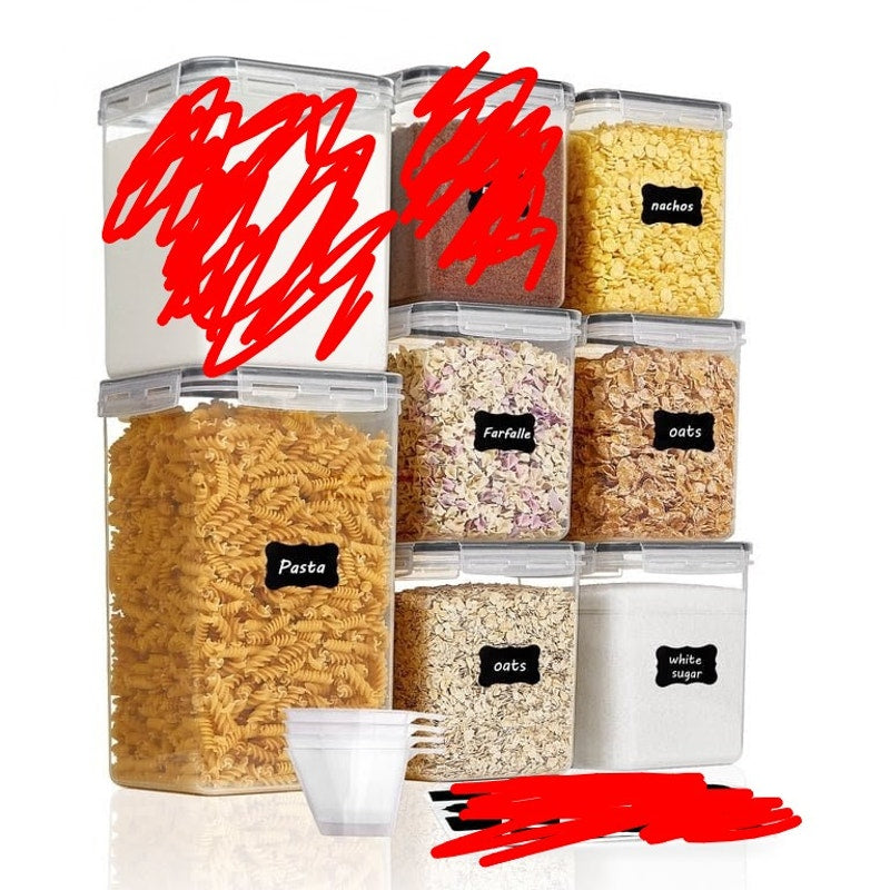 16 Piece Set Large Airtight Food Storage Containers