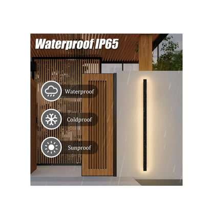 Outdoor LED Wall Light 45W Black Warm White Porch Light Acrylic Waterproof IP65 Exterior