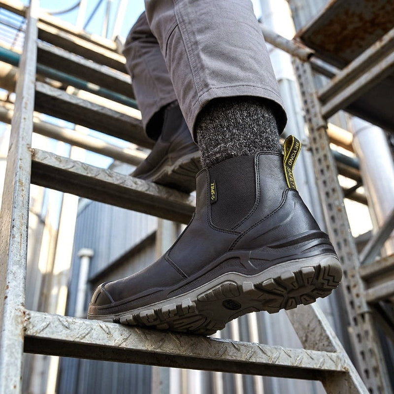 SPIEZ Men's Steel Toe Chelsea Work Boots 10.5 Waterproof Non-Slip 6-Inch Safety