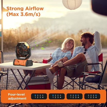 Portable Tent Camping Fan with LED Light and Remote Control