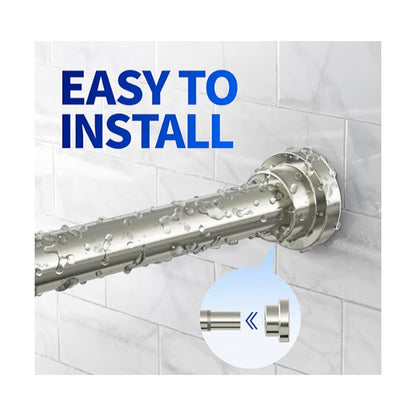 Brushed Nickel Tension Shower Curtain Rod