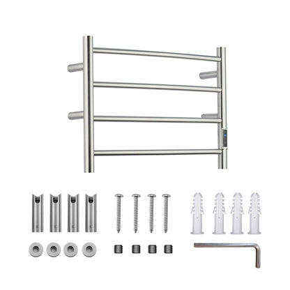 Wall Mounted Electric Towel Warmer Rack w/ Timer & Temp Control Stainless Steel