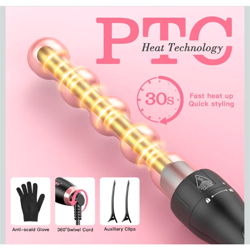 5 in 1 Curling Wand Set (0.35"-1.25")