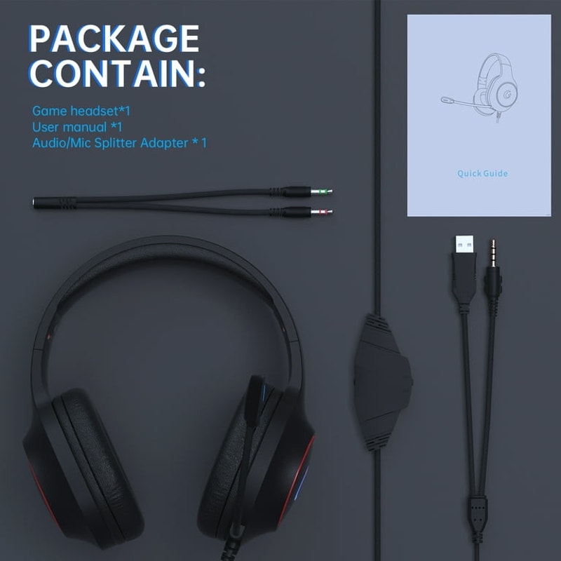 Gaming Headset for PC, PS5, PS4, Xbox Series X/S, Xbox One, Switch, Mac, Xbox
