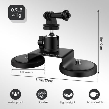 Car Magnetic Action Camera Mount Strong Suction 360 Rotation Ball Head GoPro