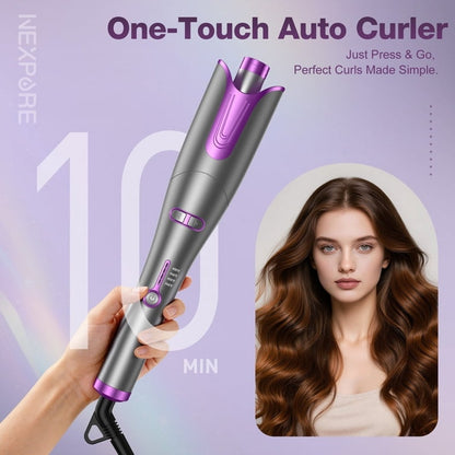 NEXPURE Automatic Curling Iron, 1" Ionic Deep Waver Hair Curler
