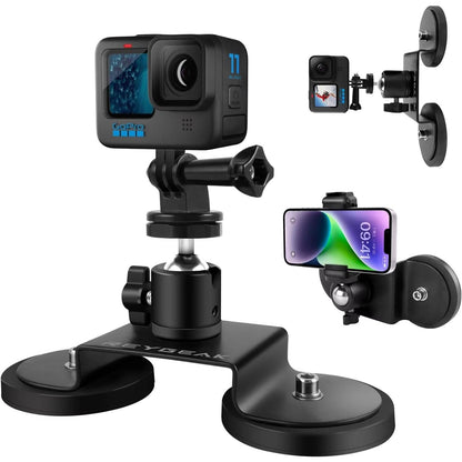 Car Magnetic Action Camera Mount Strong Suction 360 Rotation Ball Head GoPro