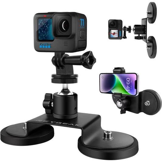 Car Magnetic Action Camera Mount Strong Suction 360 Rotation Ball Head GoPro