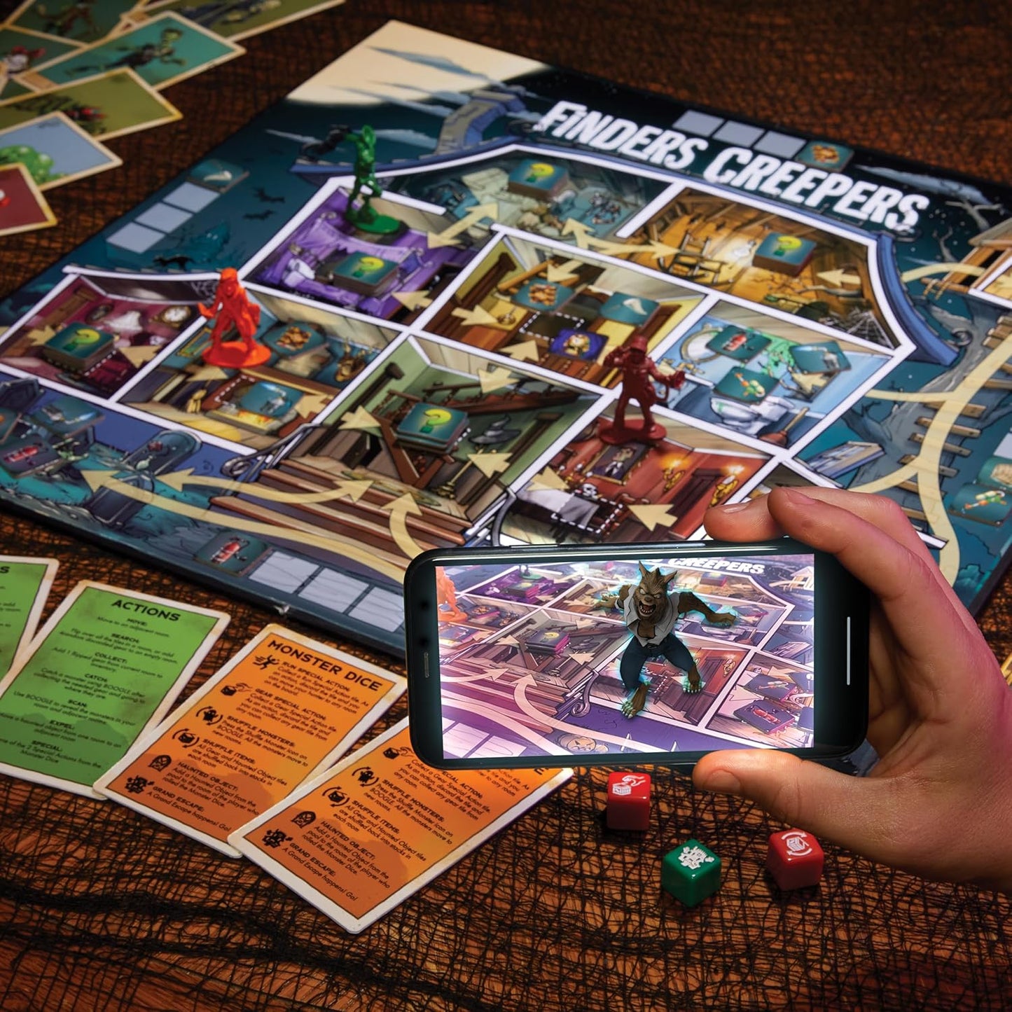Finders Creepers Board Game App-Vanced Game Hunt Digital Monsters w/ Your Phone