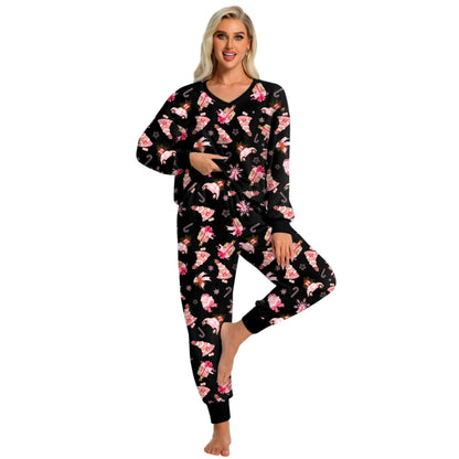 Women's Pajamas Set Velour Long Sleeve Size XXL