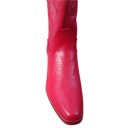 Cowboy Boots Size 9.5 Women's Mid Calf Red Cowgirl Boots Western Boot