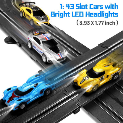 Slot Car Race Track Sets 19ft Electric Track