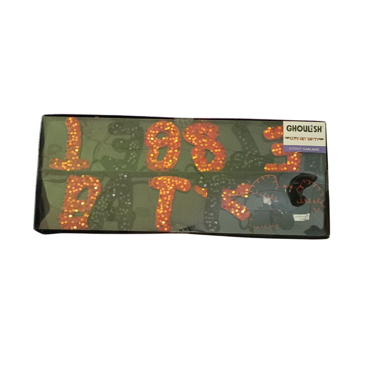Halloween 6 ft garland "Let's Get Batty" w/ Bats