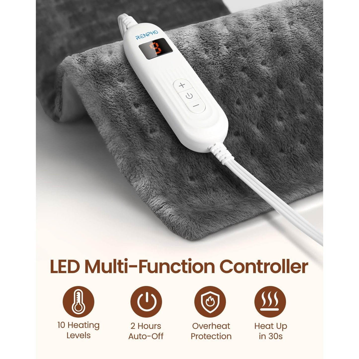 Heating Pad for Back Pain Relief & Period Cramps