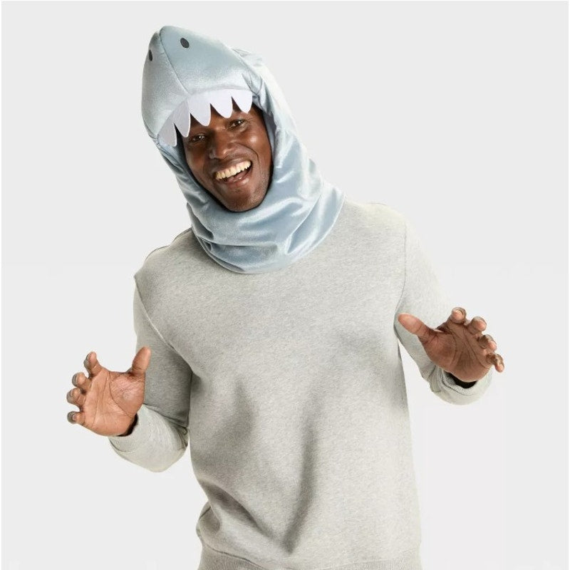 Adult Snood Shark Halloween Costume Headwear Hood