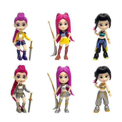 Kpop Demon Hunters Huntrix Figure Keychain Blind Box Trading Card K-Pop