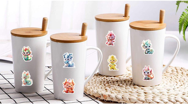 Fantasy Dragon Sticker Pack – 60 Waterproof Mythical Designs