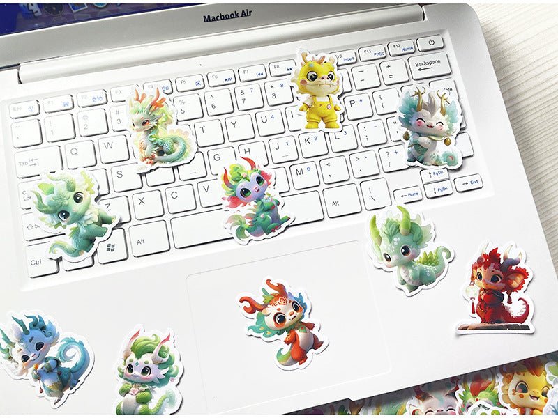 Fantasy Dragon Sticker Pack – 60 Waterproof Mythical Designs