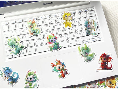 Fantasy Dragon Sticker Pack – 60 Waterproof Mythical Designs