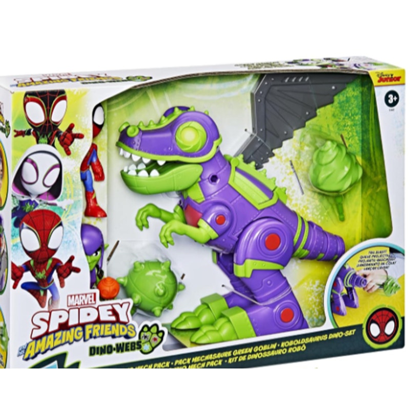 Marvel Spidey and His Amazing Friends Dino-Webs Goblinsaurus Mech Pack