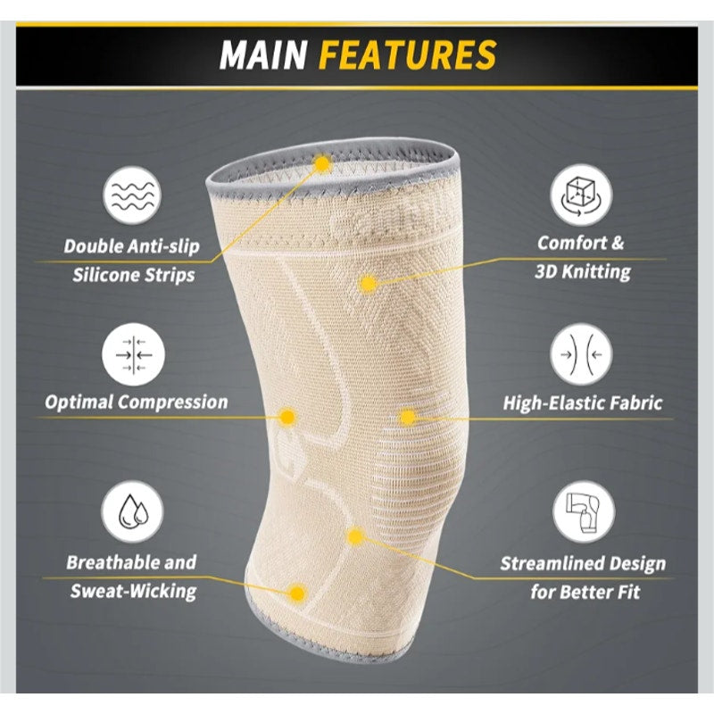 2 Pack Knee Brace, Knee Compression Sleeve for Men and Women, Knee Support