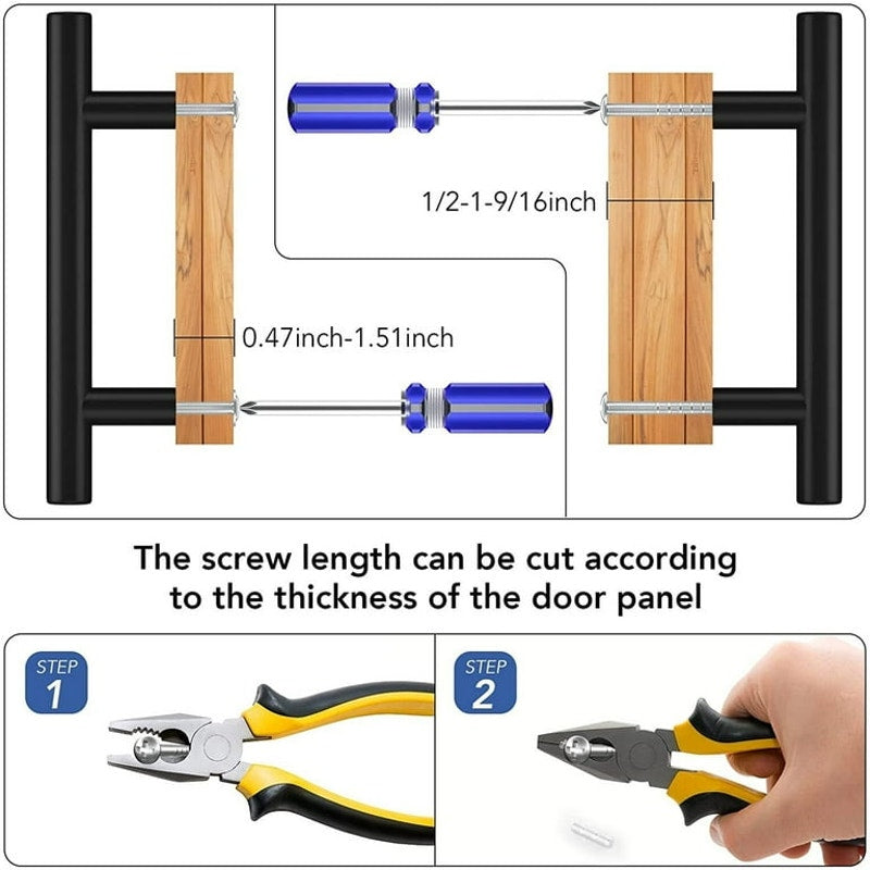 30-pack Cabinet Handles, 3" Hole Center, Matte Black