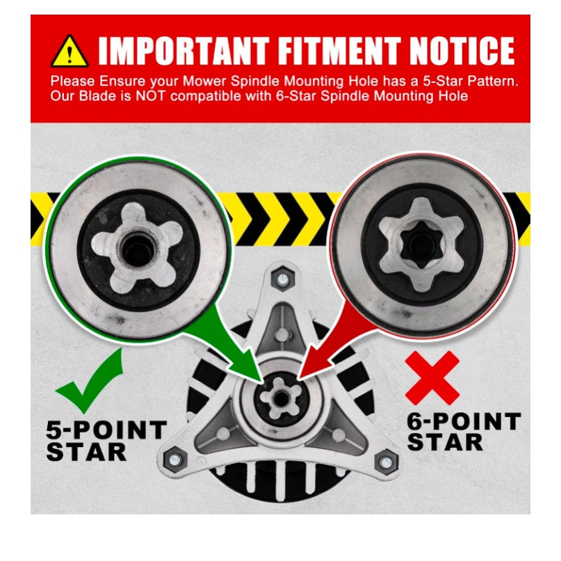 High Lift 5 Star Replacement Blades for Craftsman 42 inch Mower