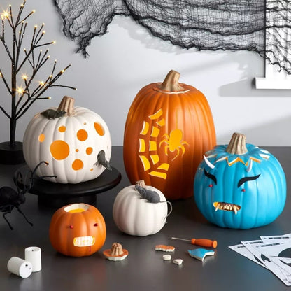 9" Carvable Faux Halloween Pumpkin Cream - Hyde and EEK!