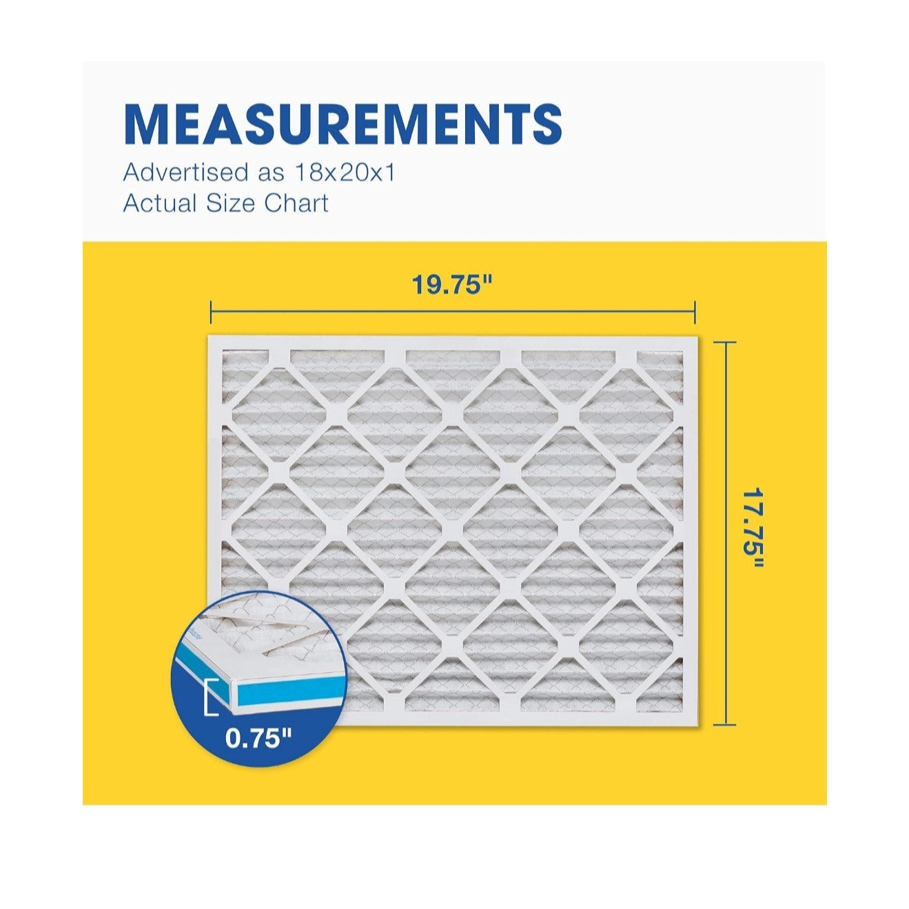 Aerostar 18x20x1 Furnace Filter MERV 11 - 6 Count